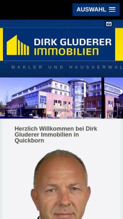 Vorschau der mobilen Webseite www.gluderer-immobilien.de, Dirk Gluderer Immobilien e.K.