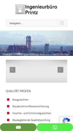 Vorschau der mobilen Webseite www.bau-schaden-gutachter.de, Printz, Olaf