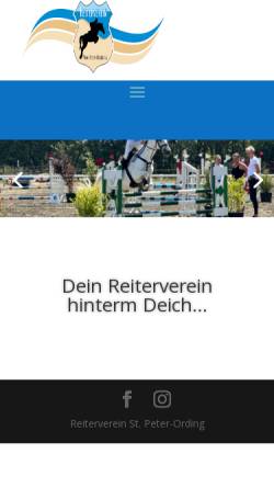 Vorschau der mobilen Webseite www.reiterverein-spo.de, Reiterverein St. Peter-Ording e.V.