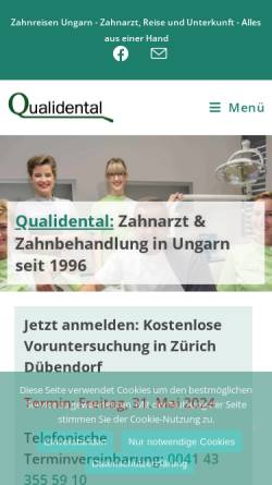 Vorschau der mobilen Webseite www.qualidental.ch, Qualidental