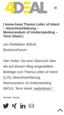 Vorschau der mobilen Webseite www.4-deal.de, 4 Deal