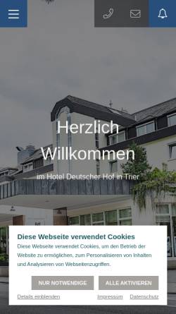 Vorschau der mobilen Webseite www.hotel-deutscher-hof.de, Hotel Deutscher Hof