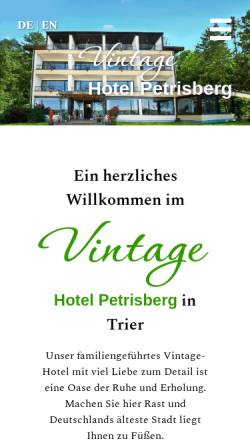 Vorschau der mobilen Webseite www.hotel-petrisberg.de, Hotel Petrisberg