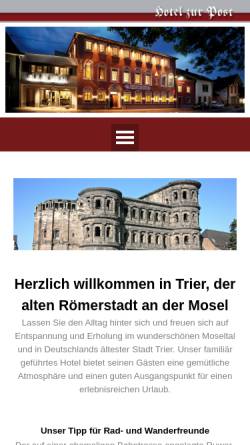 Vorschau der mobilen Webseite www.hotel-zur-post-trier.de, Hotel Zur Post