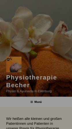 Vorschau der mobilen Webseite www.physio-becher.de, Physio-Becher
