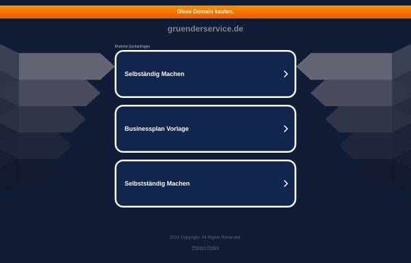 Vorschau von www.gruenderservice.de, Gründerservice, BTS: Beratung-Training-Services