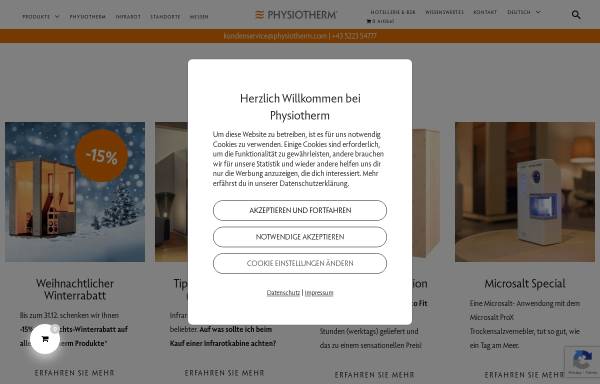 Vorschau von www.physiotherm.com, Physiotherm GmbH