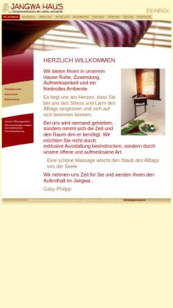 Vorschau der mobilen Webseite www.jangwa-haus.de, JANGWA-Haus Reinbek Rückenmassagen & Wellness