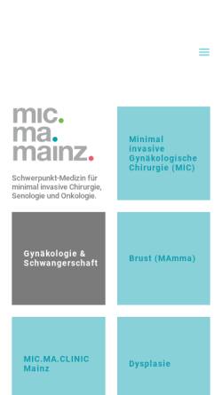 Vorschau der mobilen Webseite www.frauenaerzte-mainz.de, Frauenärzte in Mainz