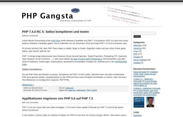 Vorschau von www.phpgangsta.de, PHP Gangsta