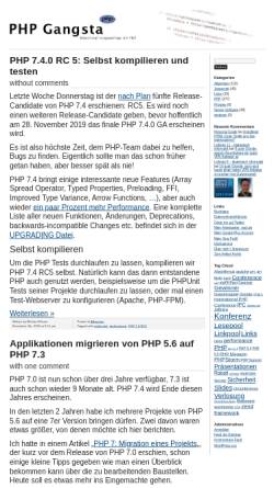 Vorschau der mobilen Webseite www.phpgangsta.de, PHP Gangsta