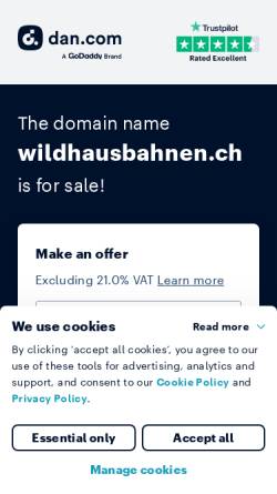 Vorschau der mobilen Webseite www.wildhausbahnen.ch, Bergbahnen Wildhaus