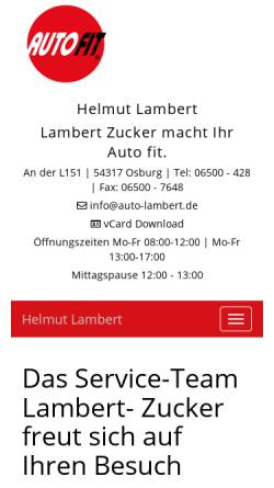 Vorschau der mobilen Webseite www.autofit-lambert.de, Autofit Helmut Lambert