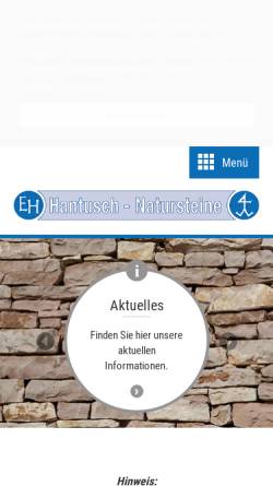 Vorschau der mobilen Webseite www.hantusch-natursteine.de, E. Hantusch GmbH