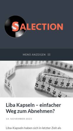 Vorschau der mobilen Webseite salection.de, Salection Blog