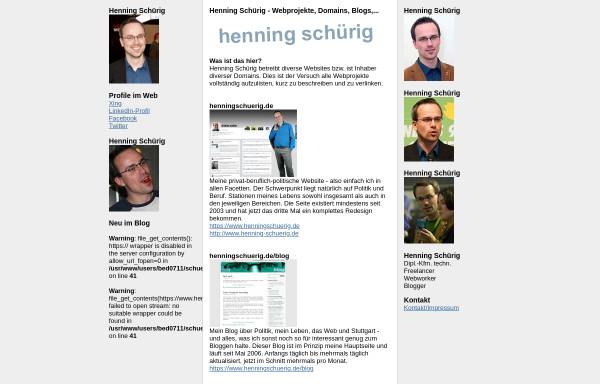 Vorschau von www.schuerig.org, Schürig, Henning