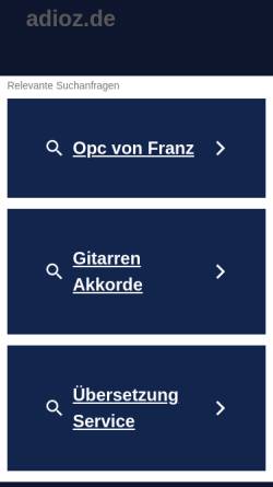 Vorschau der mobilen Webseite adioz.de, Adioz.de - Böhse Onkelz Fans United