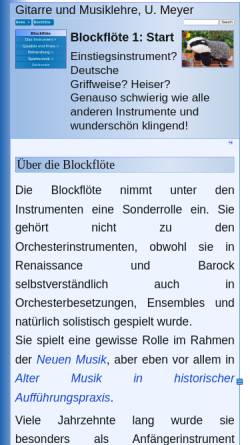 Vorschau der mobilen Webseite www.meyer-gitarre.de, Meyer, Ulrich