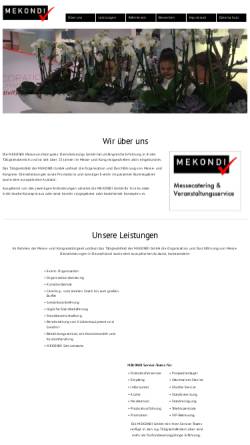 Vorschau der mobilen Webseite www.mekondi.de, Mekondi Messe- und Kongress - Dienstleistungen GmbH