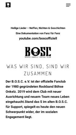 Vorschau der mobilen Webseite www.bosc.de, Offiziell: B.O.S.C.