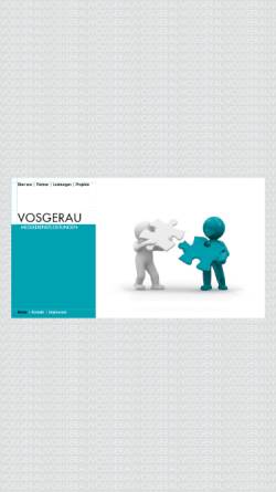Vorschau der mobilen Webseite www.vosgerau.de, Vosgerau GmbH - Internationaler Messebau