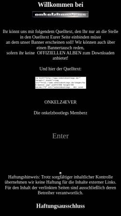 Vorschau der mobilen Webseite www.onkelzbootlegs.de, onkelzbootlegs