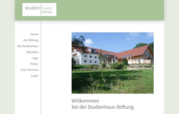 Vorschau von www.studienhaus-stiftung.de, Studienhaus Stiftung - Gut Schönwag