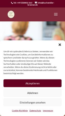Vorschau der mobilen Webseite www.kochatelier-brenner.de, Kochatelier Brenner