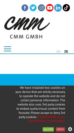 Vorschau der mobilen Webseite www.cmm-marketing.com, cmm gmbh