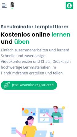 Vorschau der mobilen Webseite www.schulminator.com, Schulminator