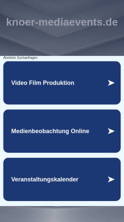 Vorschau der mobilen Webseite www.knoer-mediaevents.de, Knör! Media & Events GmbH i.L.