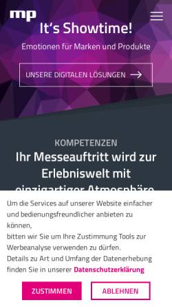 Vorschau der mobilen Webseite www.messeprojekt.de, Messeprojekt GmbH