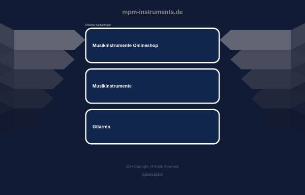 Vorschau von www.mpm-instruments.de, MPM Handels GmbH