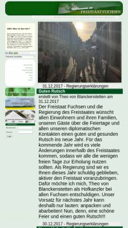 Vorschau der mobilen Webseite www.freistaat-fuchsen.de, Freistaat Fuchsen