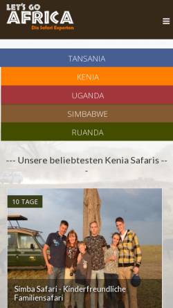 Vorschau der mobilen Webseite www.safaricheck.com, Safaricheck