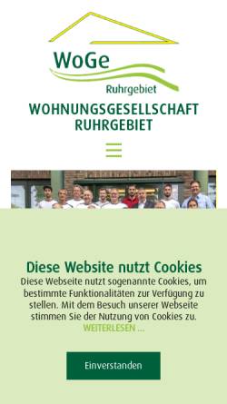 Vorschau der mobilen Webseite www.wohnungsgesellschaft-ruhrgebiet.de, Wohnungs-Gesellschaft Ruhrgebiet mbH (WGR)