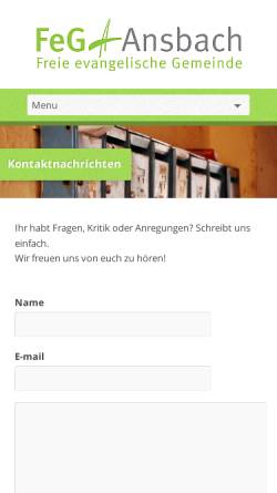 Vorschau der mobilen Webseite www.feg-ansbach.de, FeG Ansbach