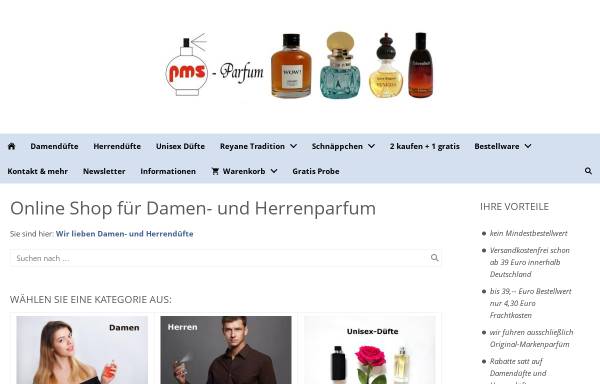 Vorschau von www.pms-parfum.de, Pms-parfum.de, Gisela Maier