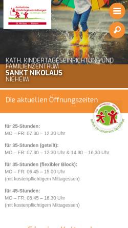 Vorschau der mobilen Webseite www.i-basis.de, Familienzentrum Sankt Nikolaus