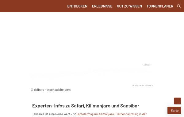 Vorschau von www.tansania.de, Diamir Erlebnisreisen GmbH
