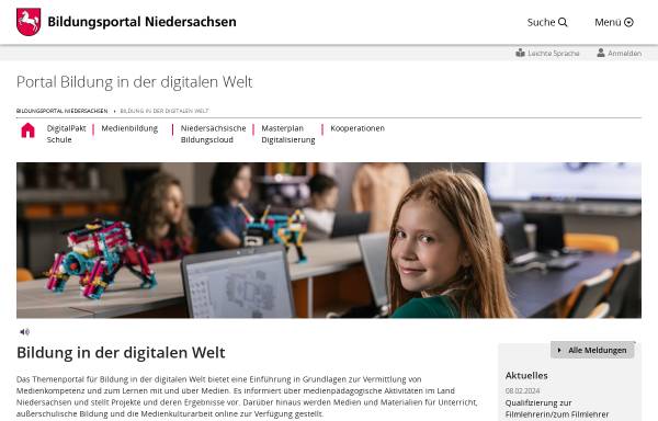 Vorschau von www.nibis.de, Nibis: Medienkompetenz und Schulentwicklung in Niedersachsen