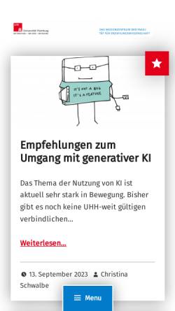 Vorschau der mobilen Webseite mms.uni-hamburg.de, MultiMediaStudio