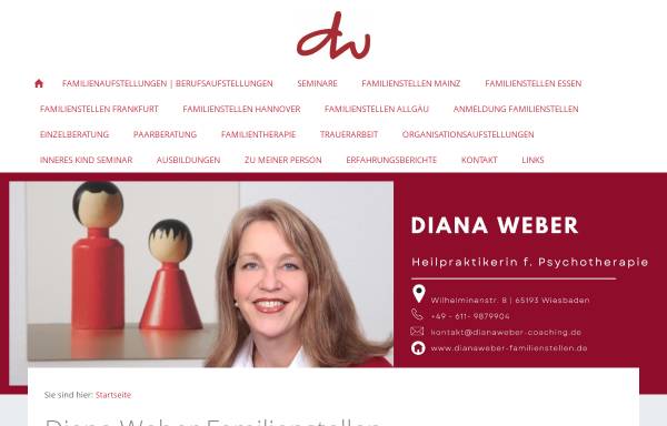 Vorschau von www.dianaweber-familienstellen.de, Diana Weber Familienstellen