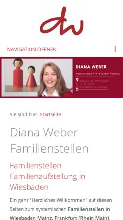 Vorschau der mobilen Webseite www.dianaweber-familienstellen.de, Diana Weber Familienstellen
