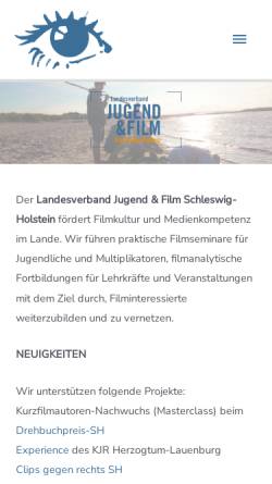 Vorschau der mobilen Webseite www.jugendundfilm.de, Landesverband Jugend & Film Schleswig-Holstein