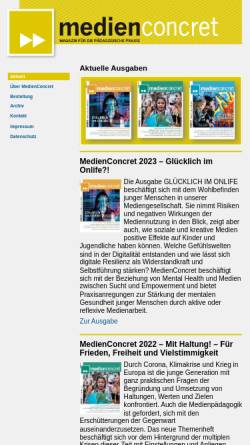Vorschau der mobilen Webseite www.medienconcret.de, MedienConcret