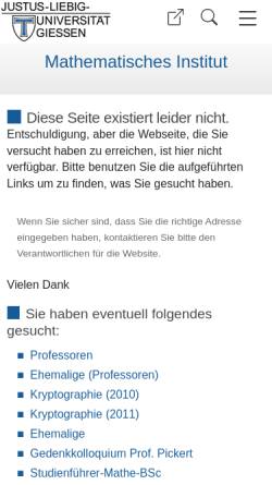 Vorschau der mobilen Webseite www.uni-giessen.de, Beutelspacher, Albrecht