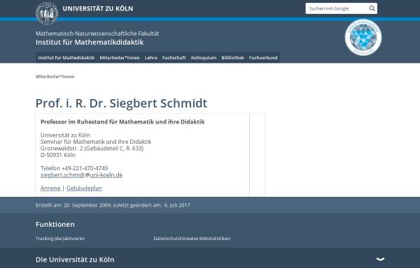 Schmidt, Siegbert