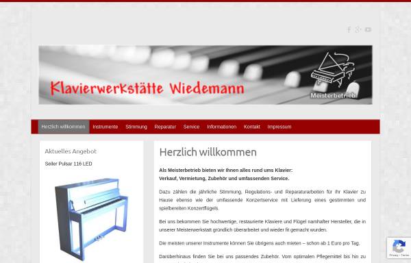 Vorschau von www.klavier-wiedemann.de, Klavierwerkstätte Wiedemann
