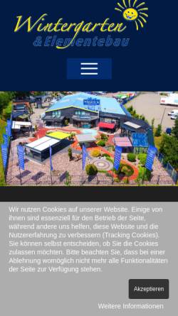 Vorschau der mobilen Webseite www.profi-wintergarten.de, Wintergarten & Elementebau GmbH